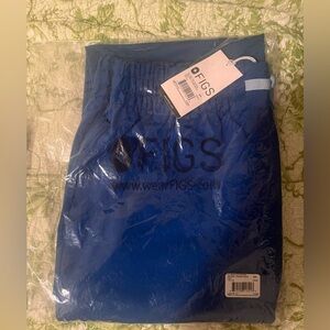 NEW WITH TAGS FIGS High waisted uman style relaxed jogger scrub pants royal blue